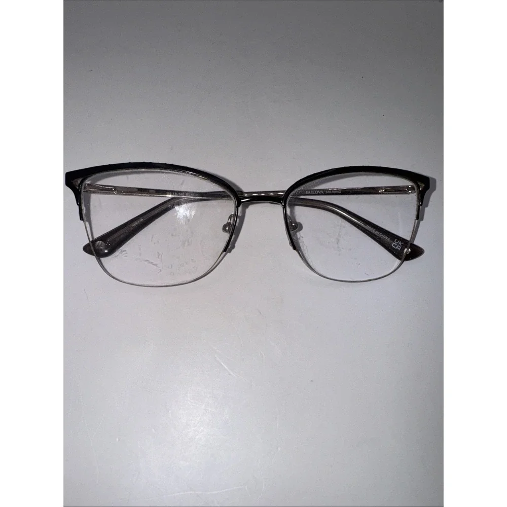 Bulova Eyeglasses, Frames Only, Solvang,‎ 54-18-140, Metal/Plastic, Black/Gold